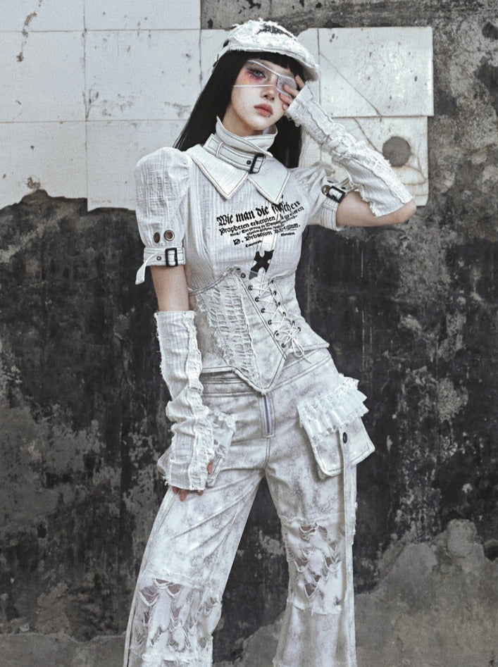 Tops Subculture High Punk Color