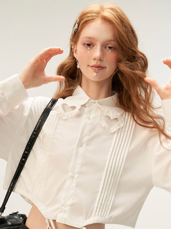 Kurzes Herzshirt Girly