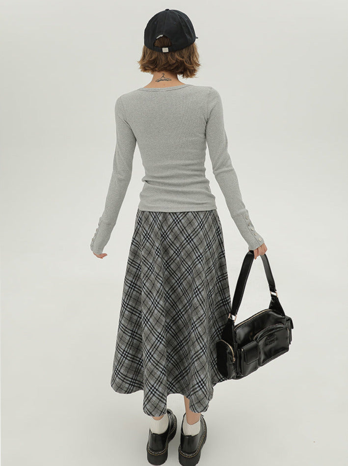 Vネック レトロT アメリカンロング