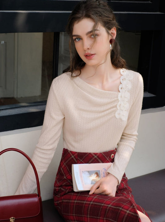 Queen Milk Sweet Tops French Lazy