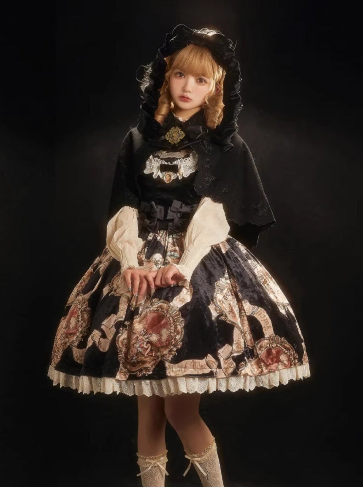 Lolita Cape Dry Doll Antique Embroy Cape