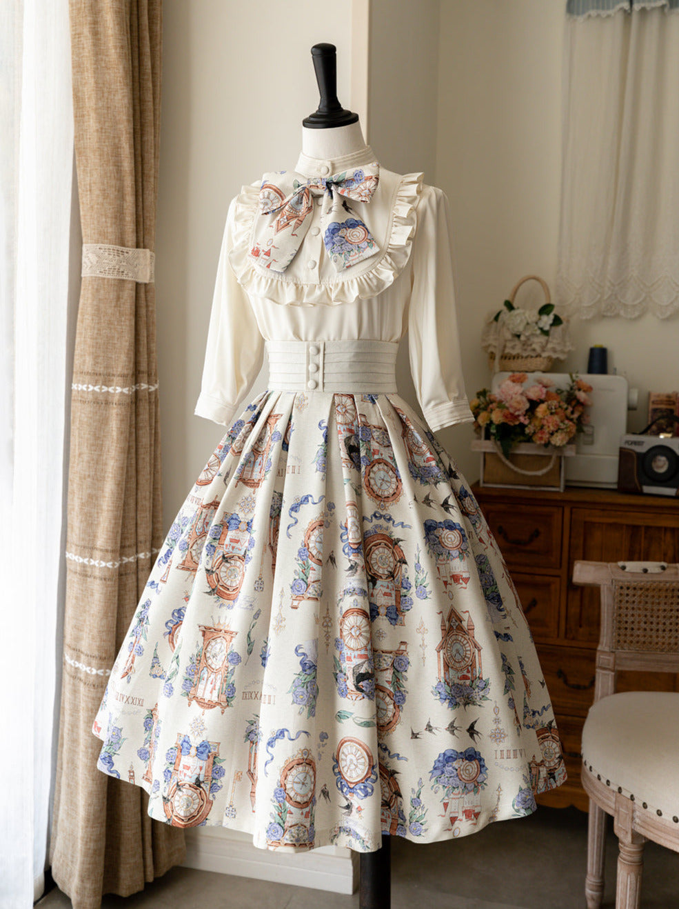 Lolita Echo Daily Echo Setup Suskart Eleegan Trochrasical Print Shirt Eternal