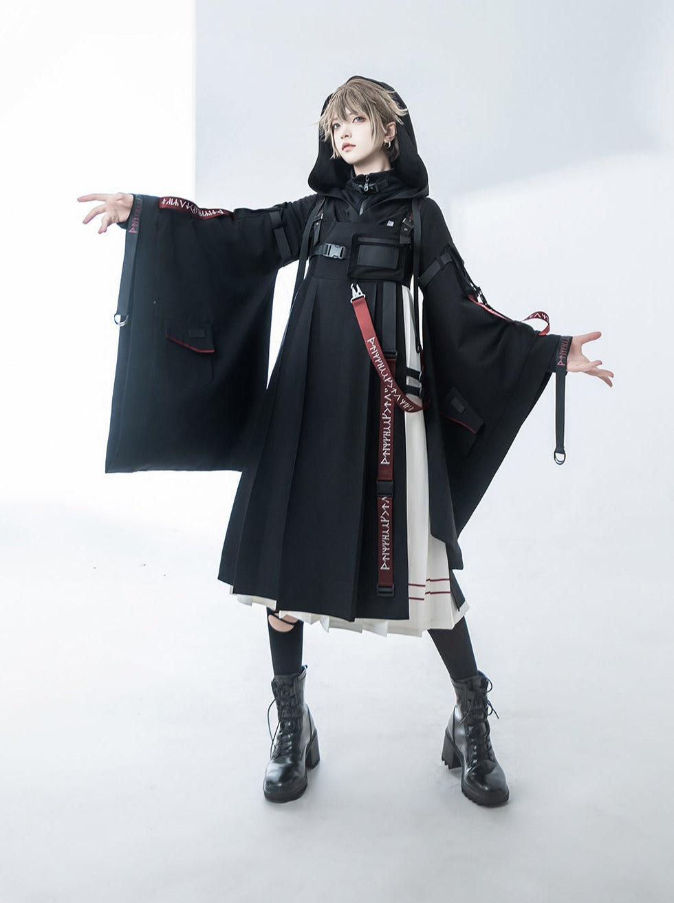 Skirt Inner Jumper Tops Cool + Hooded Cardigan + Waistland