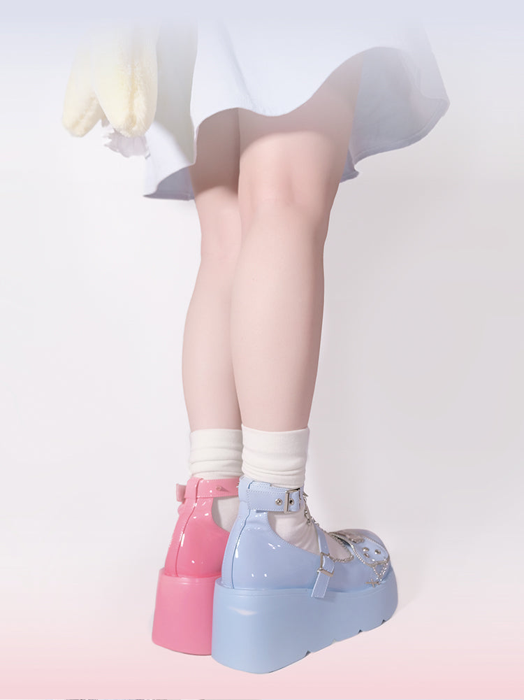 Plateau Nieten Punk Bone Millennium Schuhe