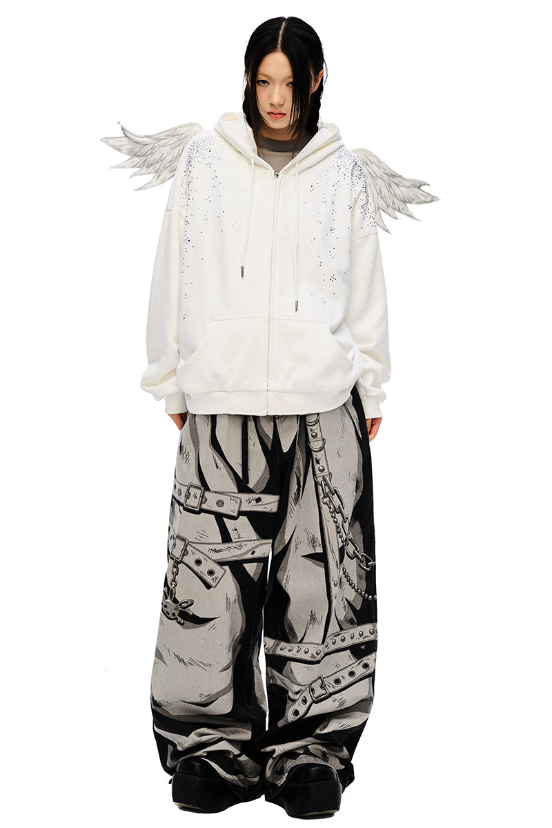 Angel Hoodie Starburst Sweatshirt