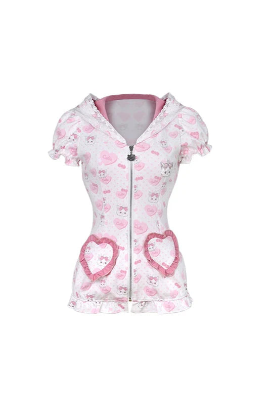 Cat Ear Hoodie Shorts Pinky +
