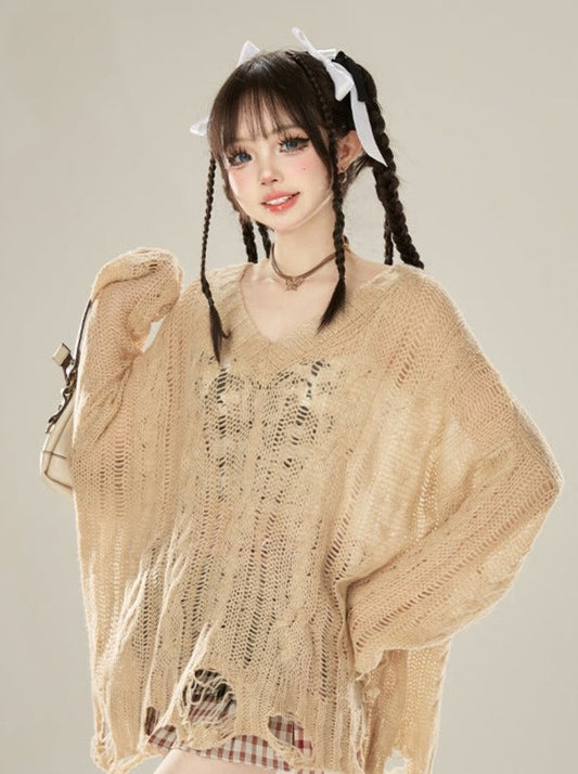 Damaged Top Loose See-through