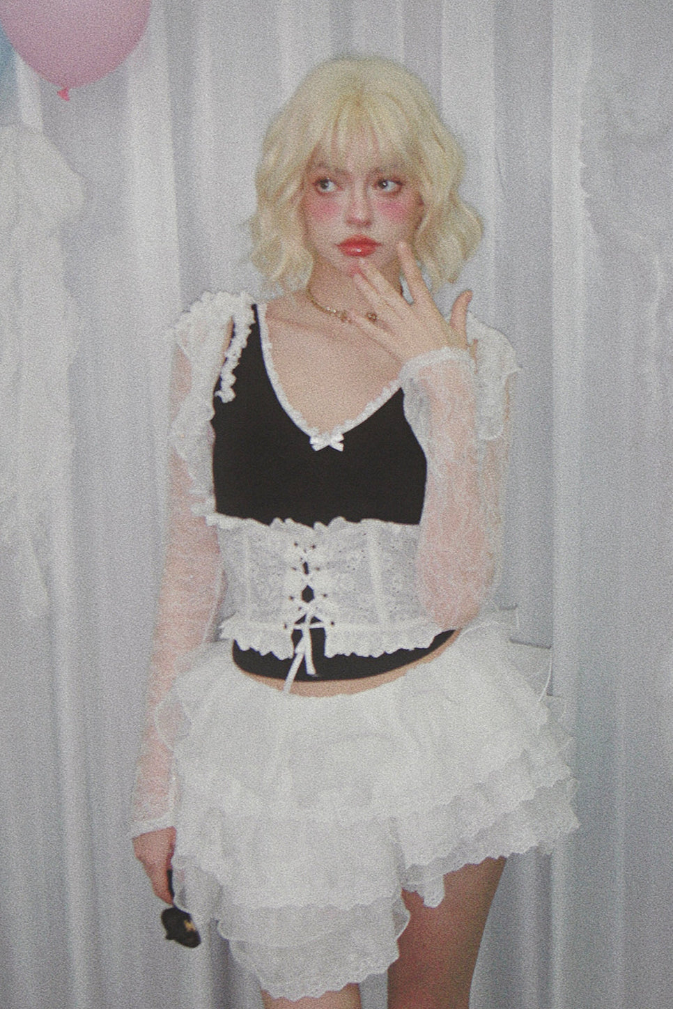 Lace Cardigan Short Sheer Ultra