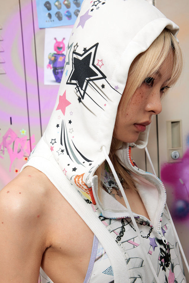 vest Ribbon skull hooded