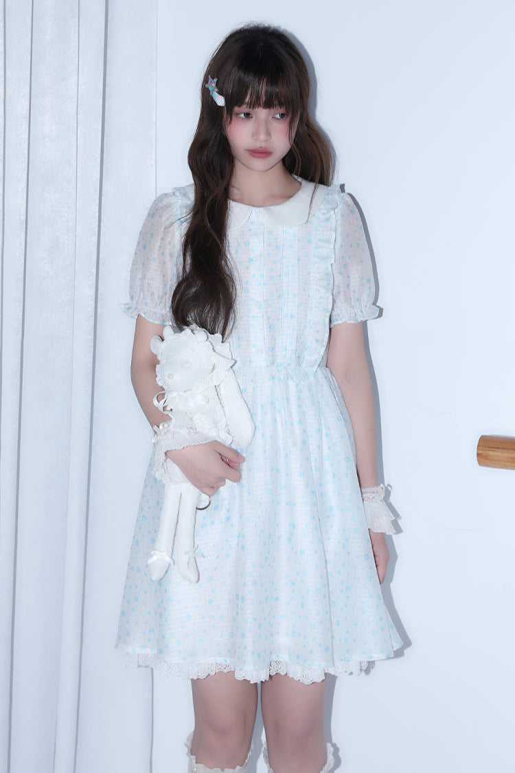 Puppe Ecosta Blumenkleid transparent