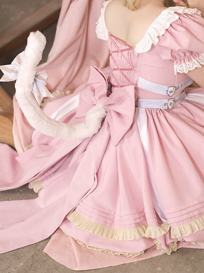 スイートドレスロリータ猫ヒョウ柄