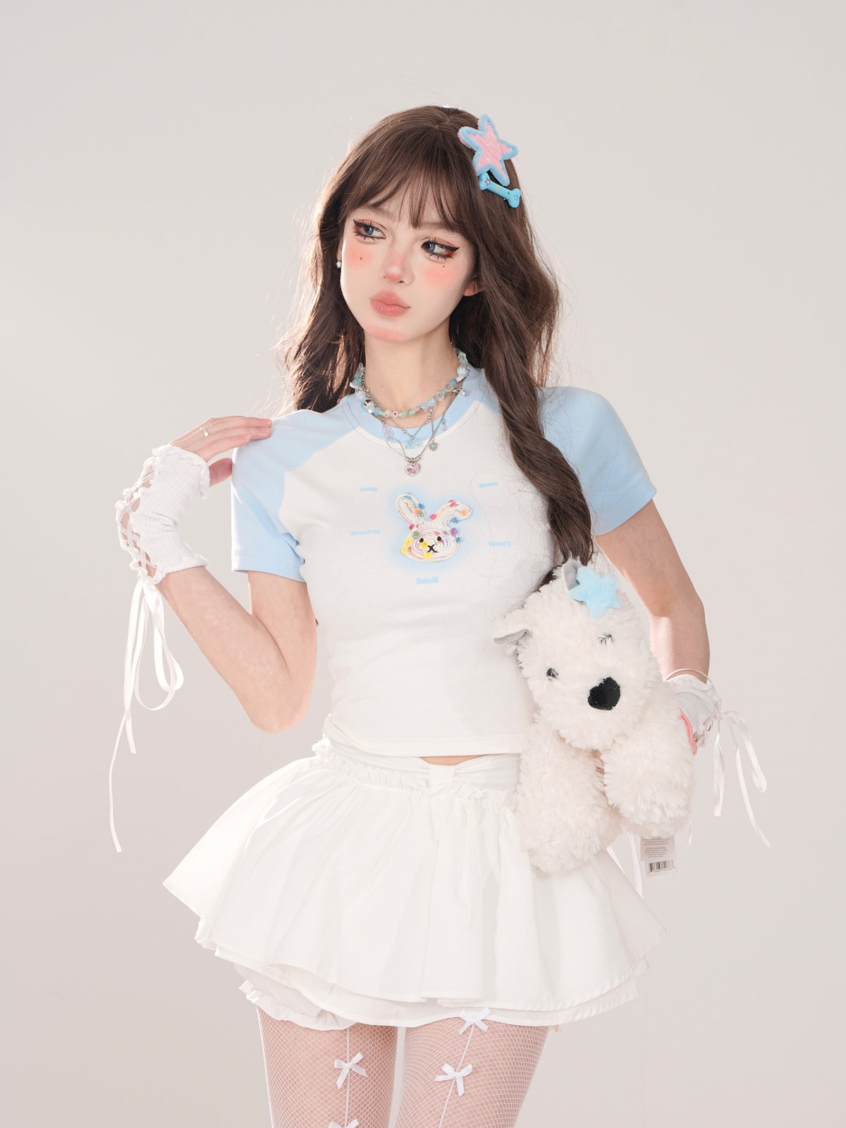 Girly White Skirt Sweet Shorts