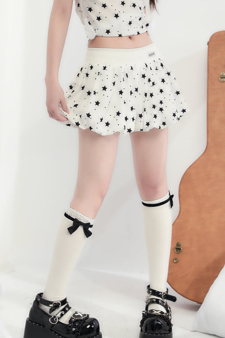 V-neck suspenders + shorts Star