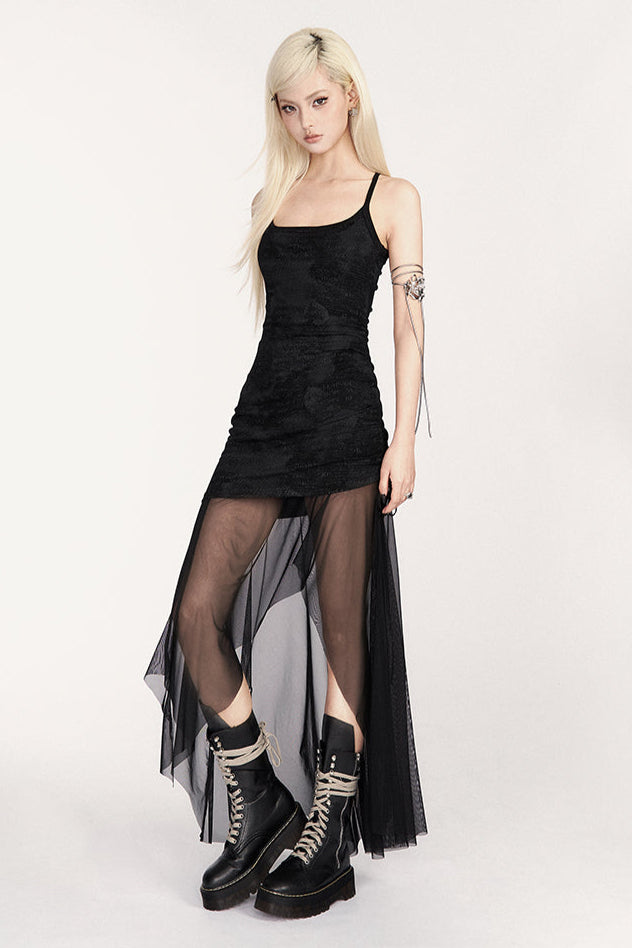 Dress Mesh Wrap Sheer Resort