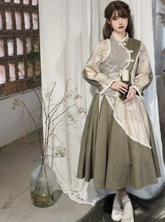 Print Flared Top + Skirt China