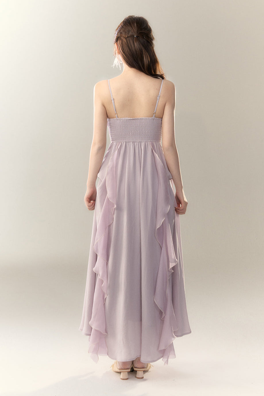 Rose Dress Work Heavy Ruffle Manta