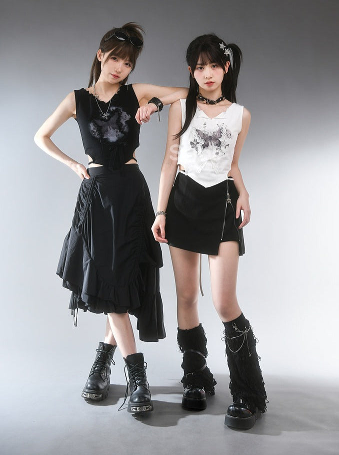 Haut sans manches style millénaire pour fille sexy