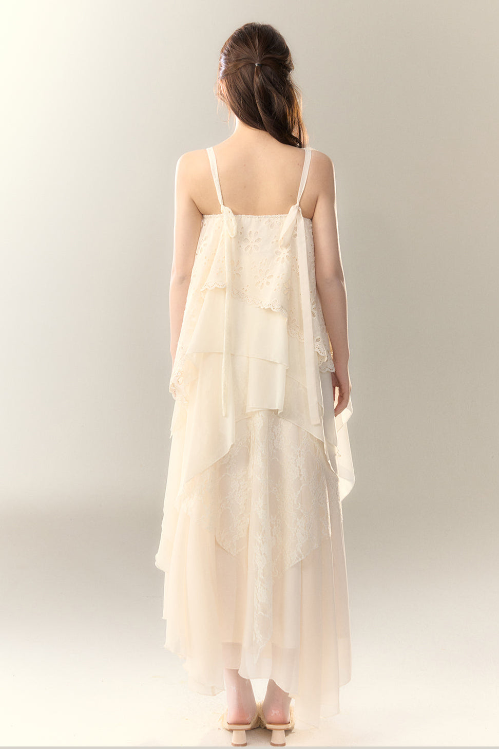 Roselle Irregular Dress Long Multi-Layered Heavy Skirt