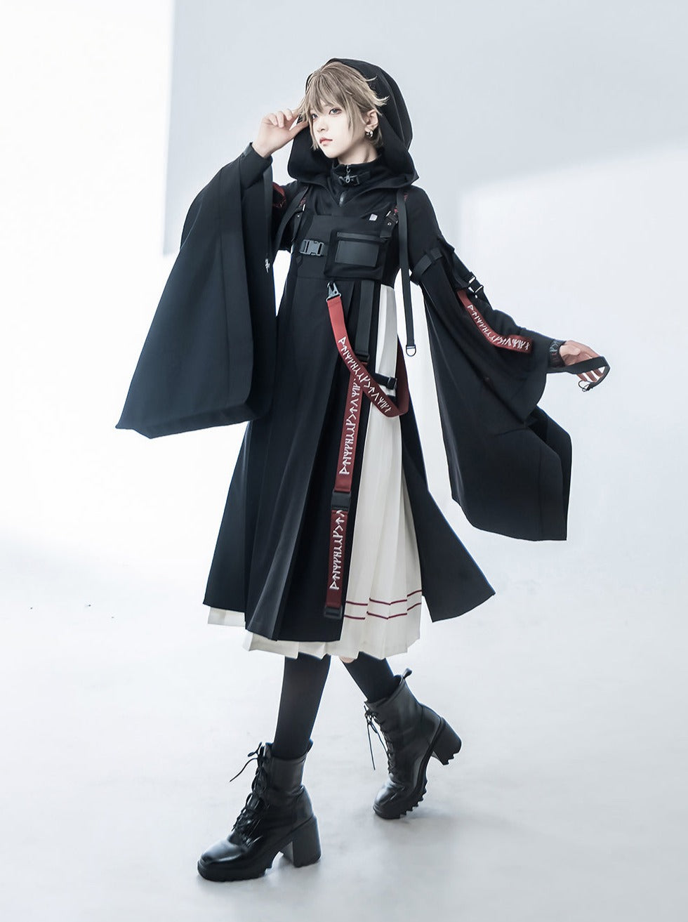 Skirt Inner Jumper Tops Cool + Hooded Cardigan + Waistland