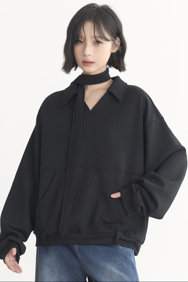 Museum Casual V-Neck Women's 2025 Collection Spring Gravity Pullover