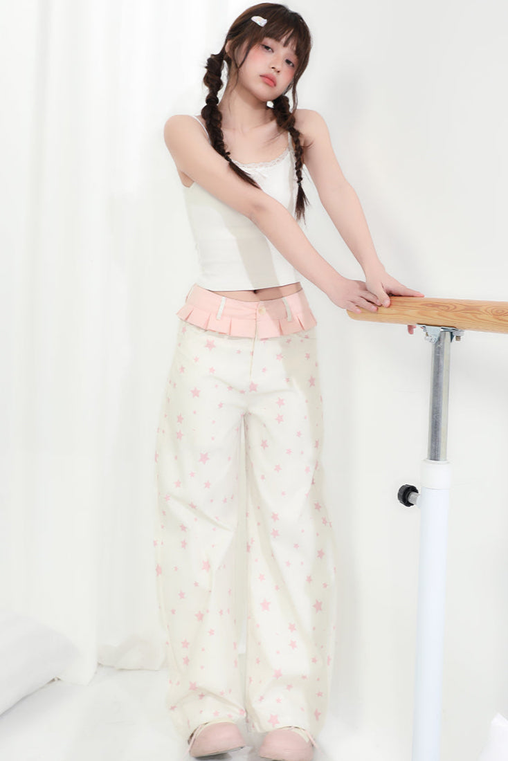 Shake Pants Wide Tube Head Lace Leg