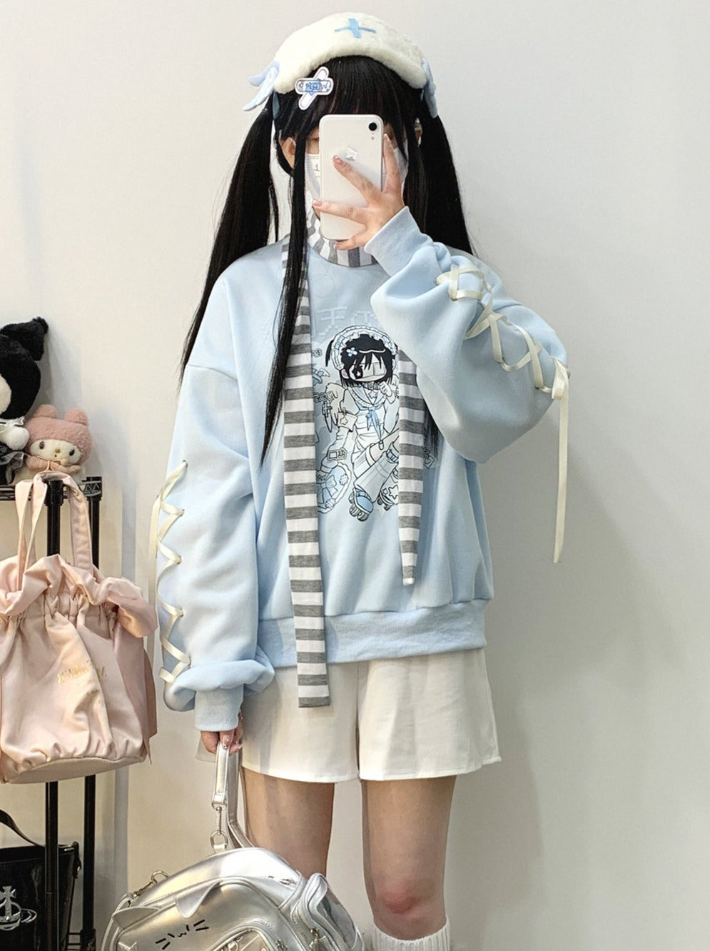 レースアップ Laundma Inn サブカルチャー トレーナー