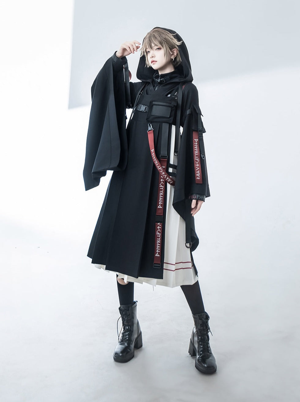 Skirt Inner Jumper Tops Cool + Hooded Cardigan + Waistland