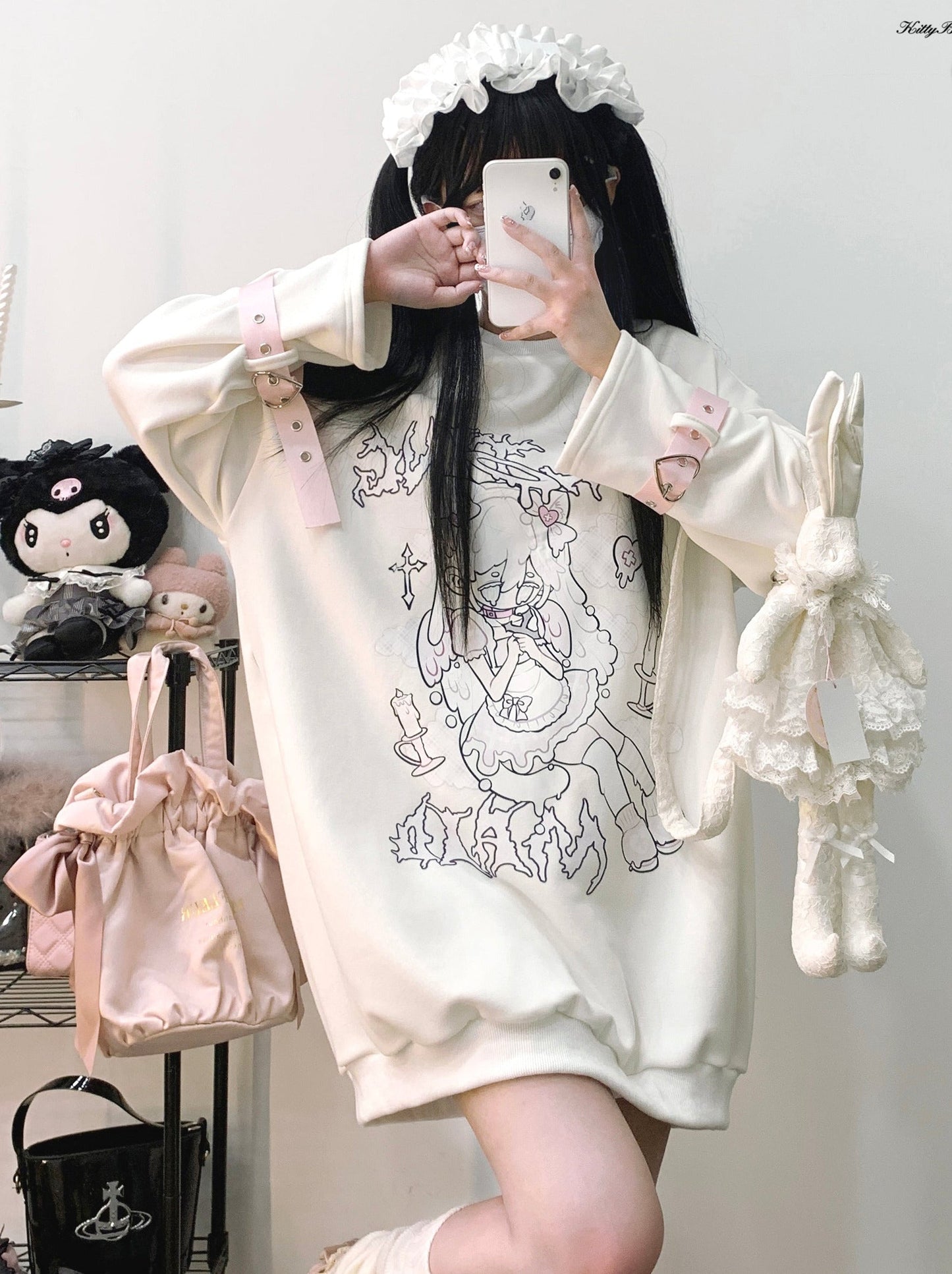 Mine Strap Print Velvet Long Trainer