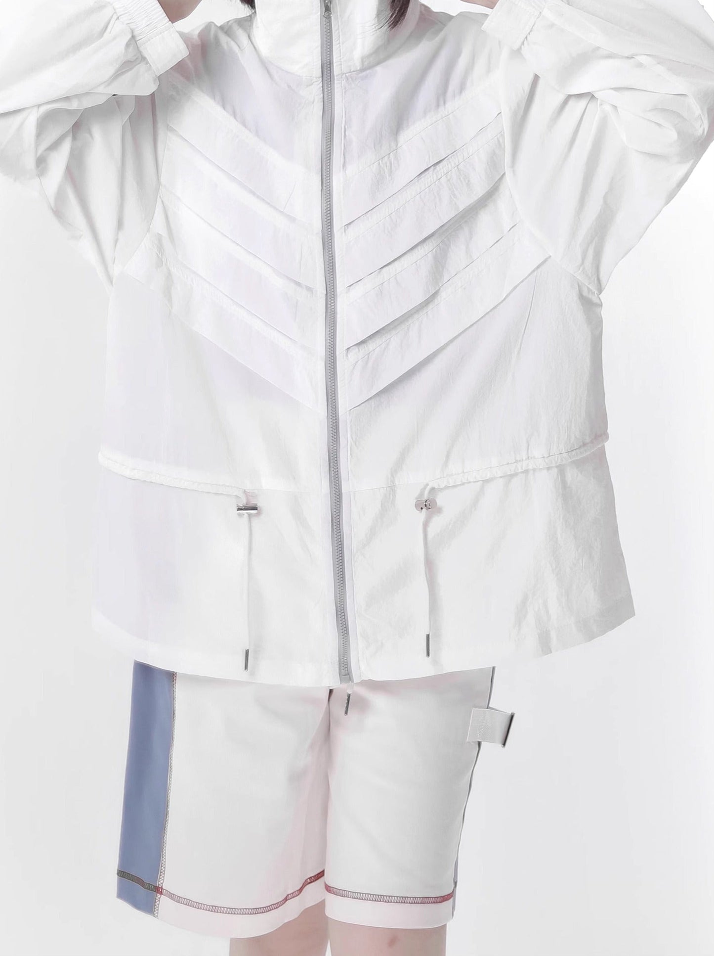 Veste d'été squelette de couleur de costume bleu blanc crème solaire d'invasion fraîche