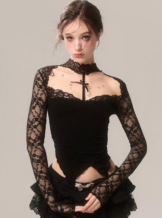 オープントップス ネックレース ホルターネック