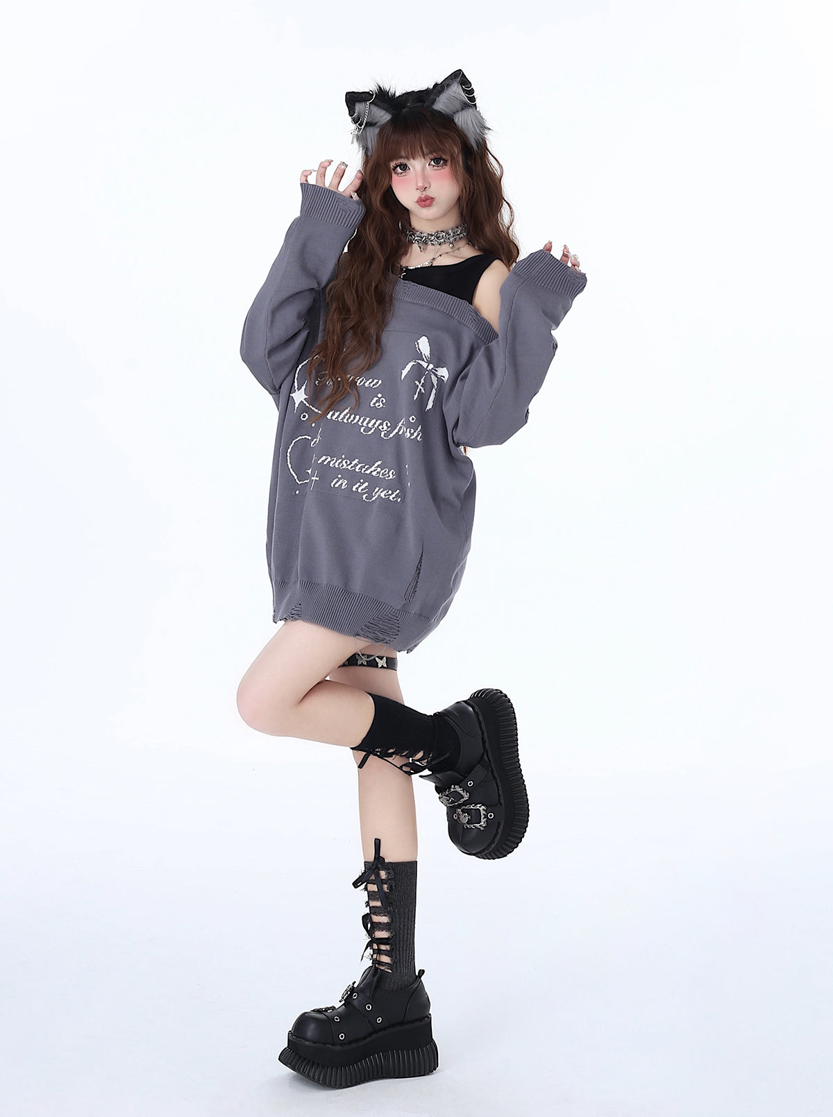 Haut deux pièces à épaules dénudées, style décontracté et cool, effet faux-sucré, pour une fille adorable