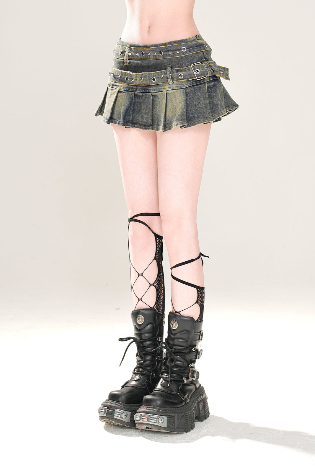 Skirt Pleated Y2K Denim Line