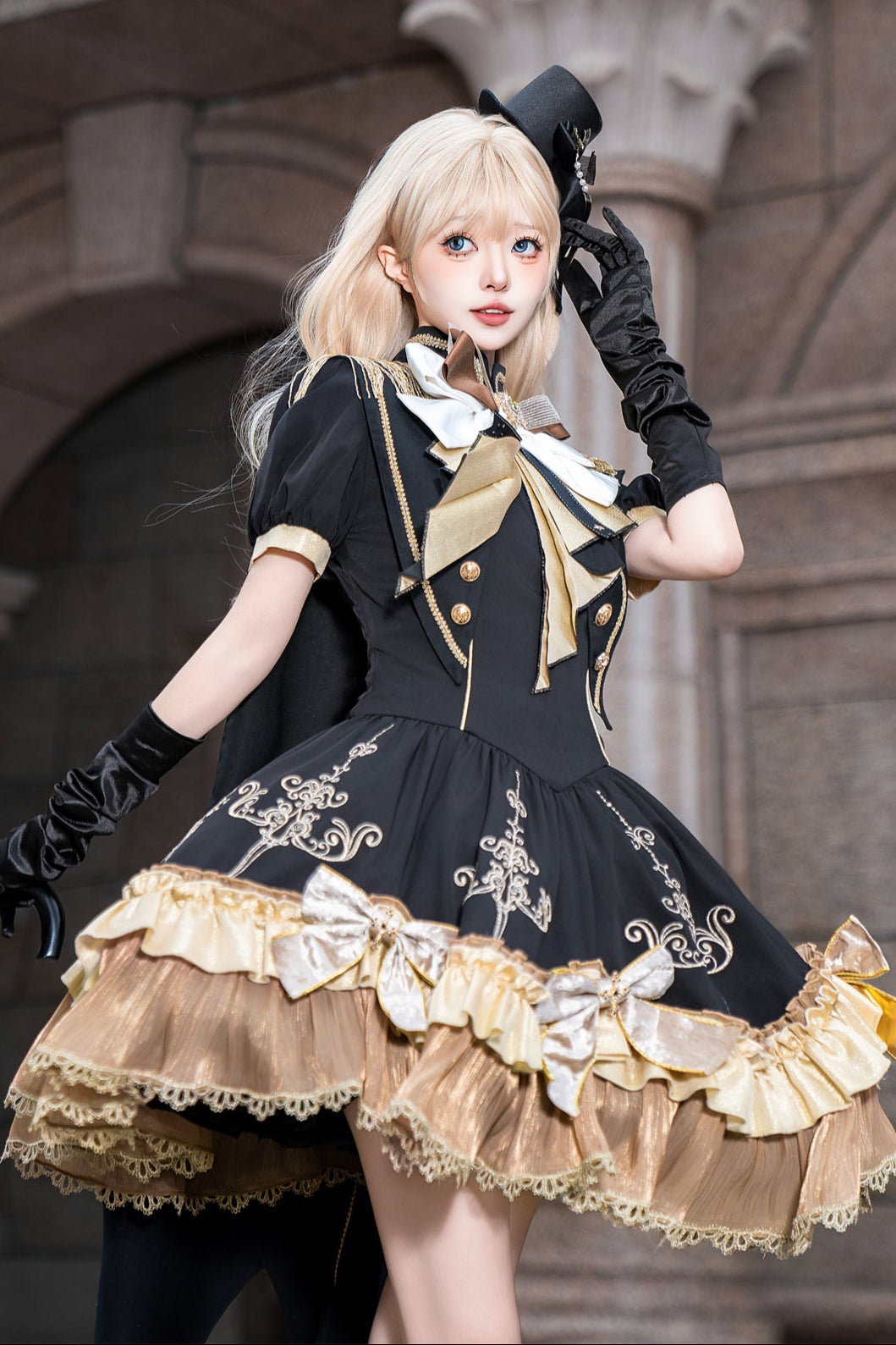 Dress + Cute Dark Shawl Lolita