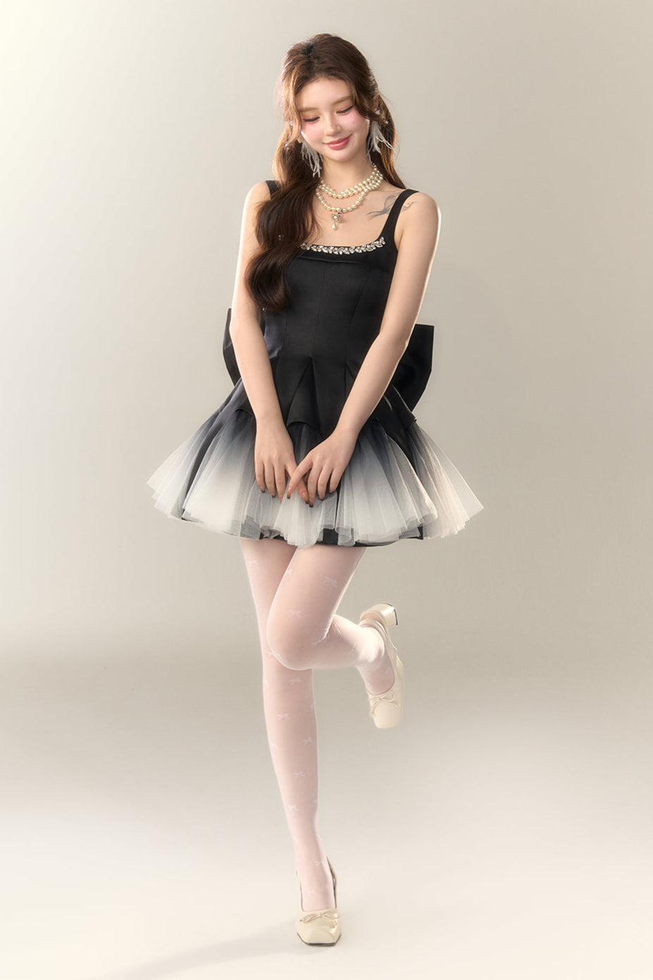 Dance Swan Gradient Princess Dress
