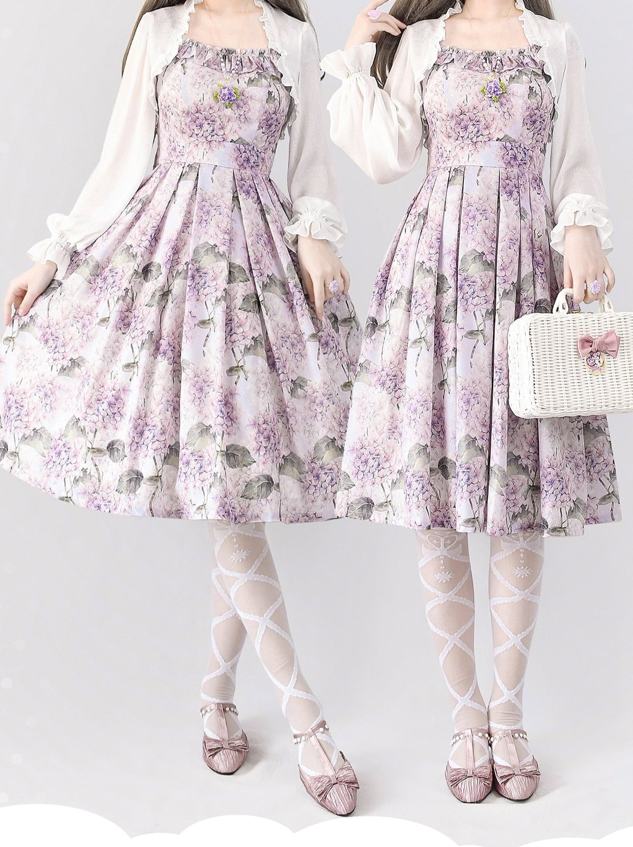 Lolley Dress + Cardigan Ta Trochrasic Elegan Forest Basket