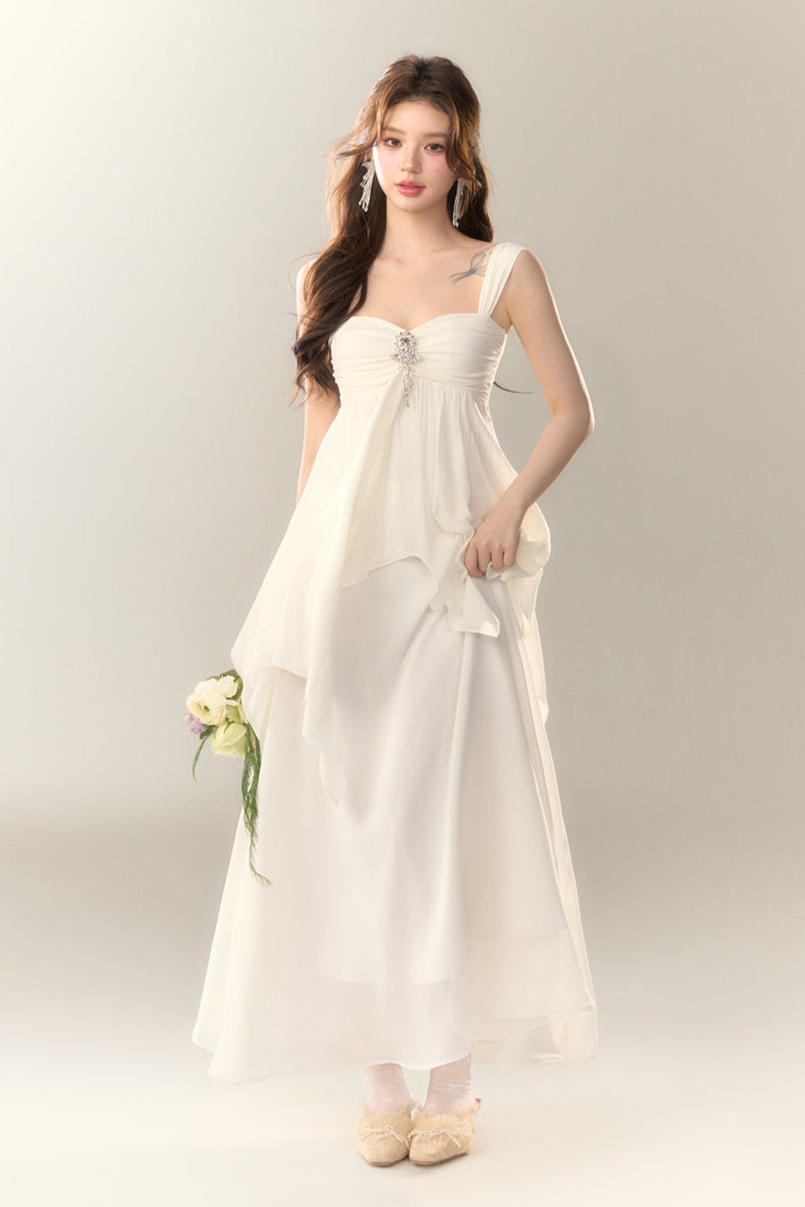 New Irregular Dress Coast Rhinestone Floating