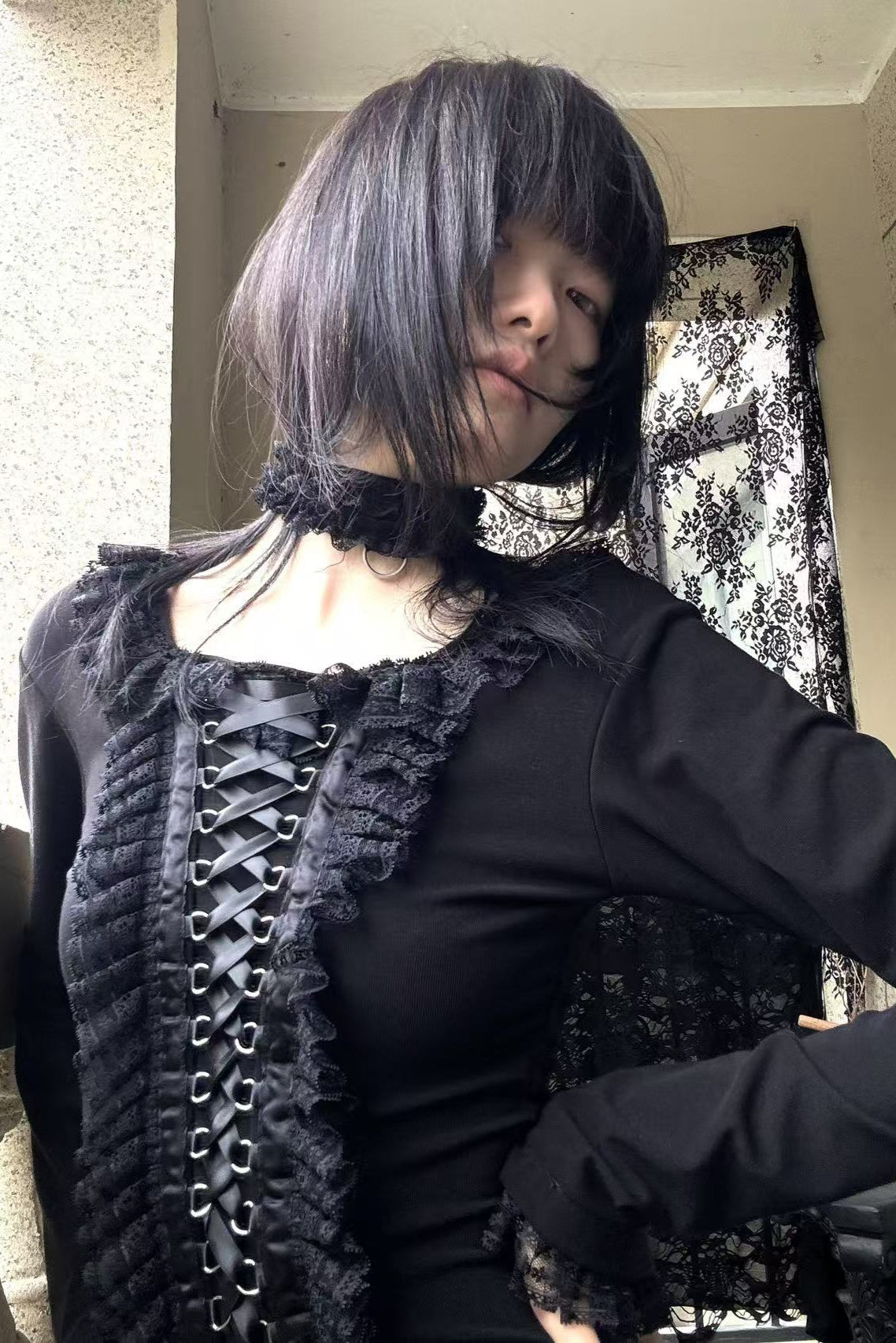Shirt Pumpkin Lace Bottom Pants Velvet