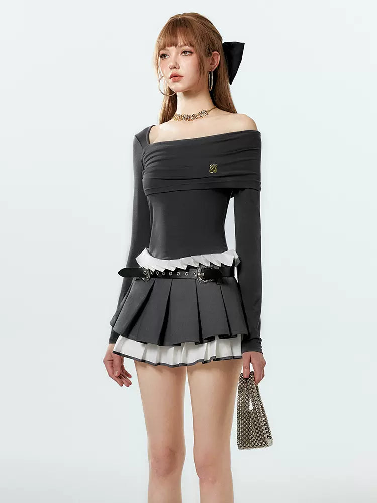Asymmetrical Off-the-shoulder Top