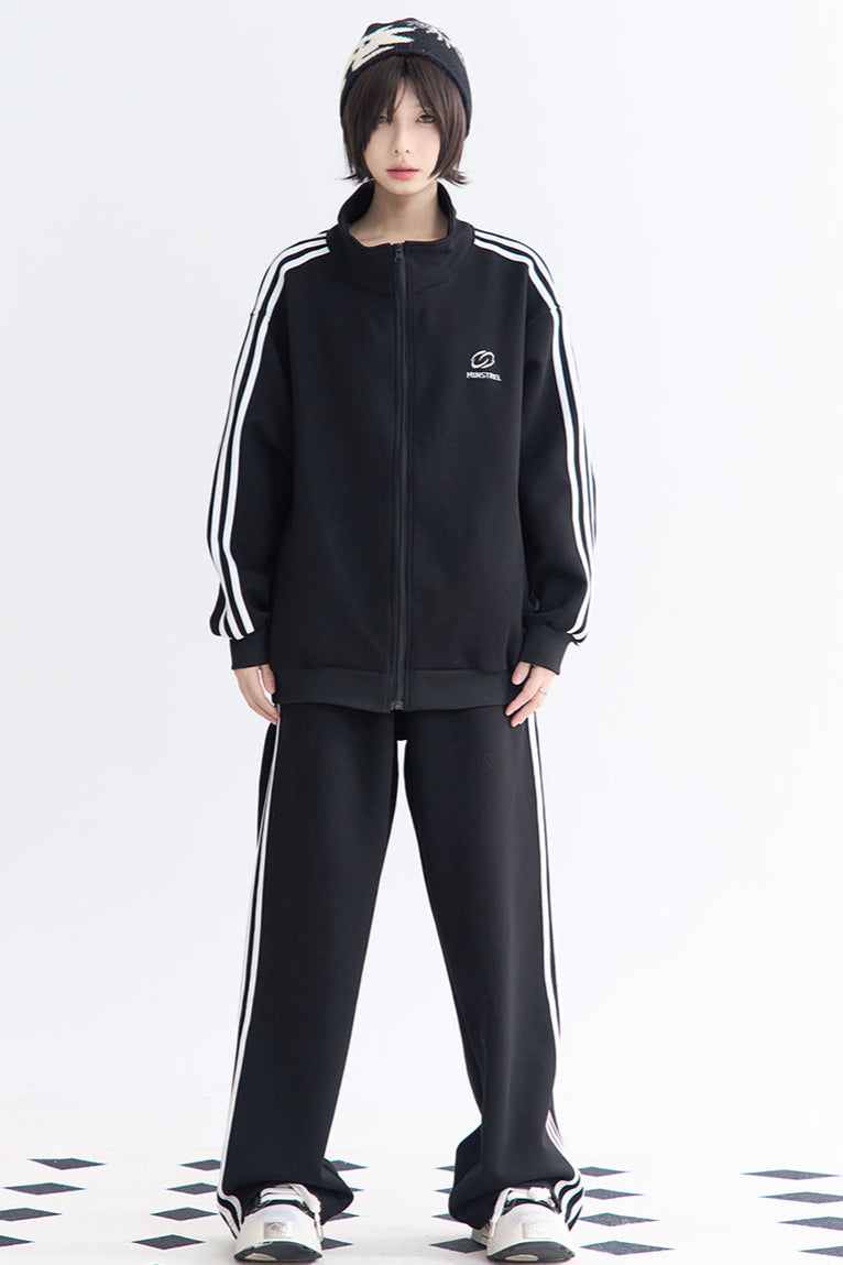 Museum Style Pants and Setup Zip Jacket