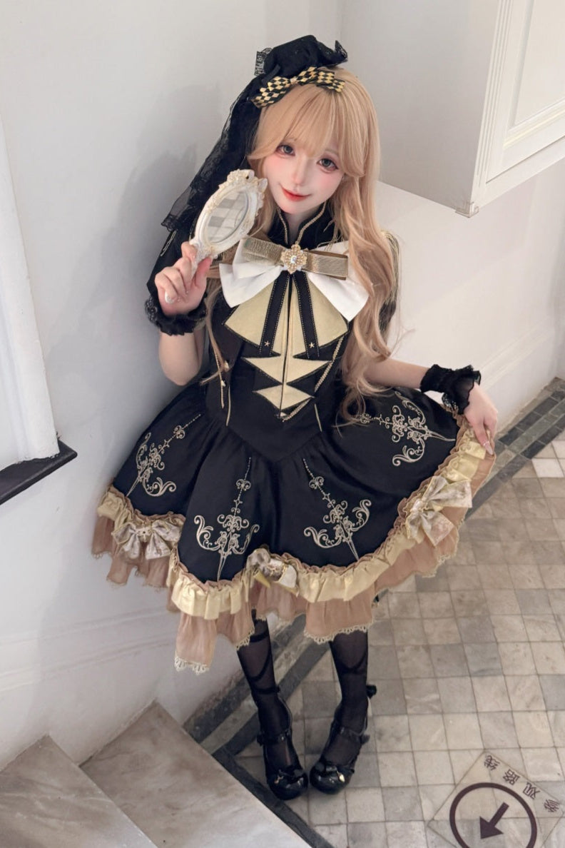 Dress + Cute Dark Shawl Lolita