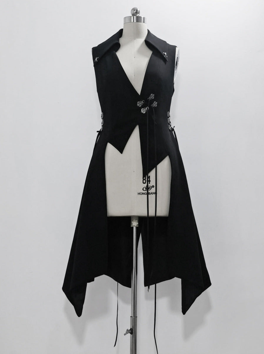 Gilet long et élégant style rétro Prince Dark