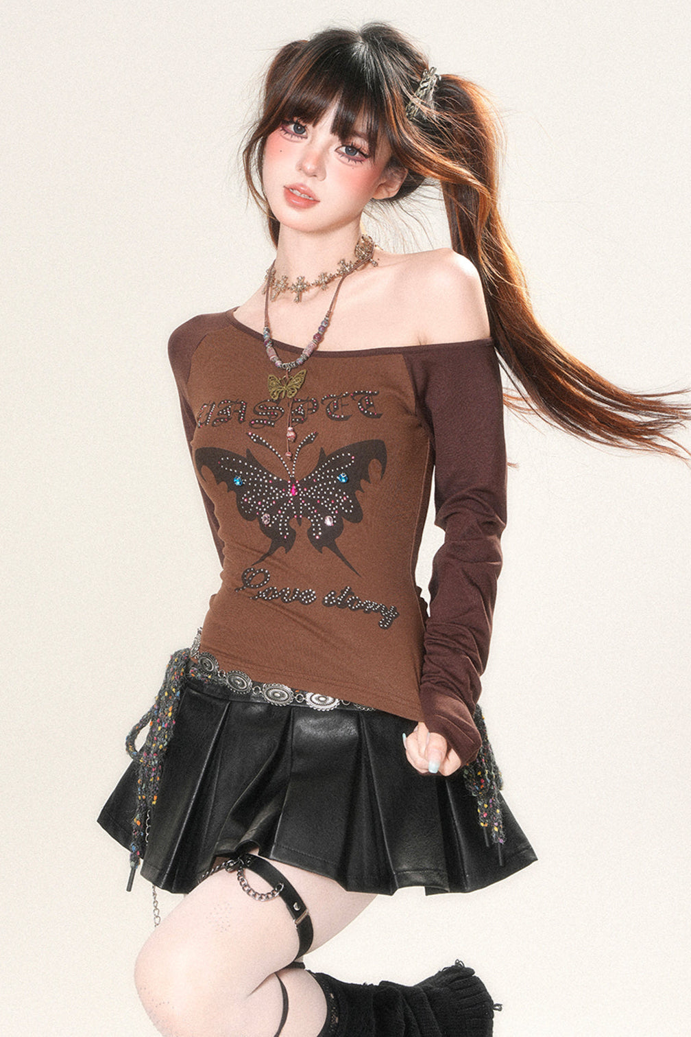 Shoulder Western Sexy Top Slouchy One
