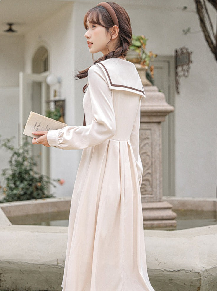 French Retro College Style Dress