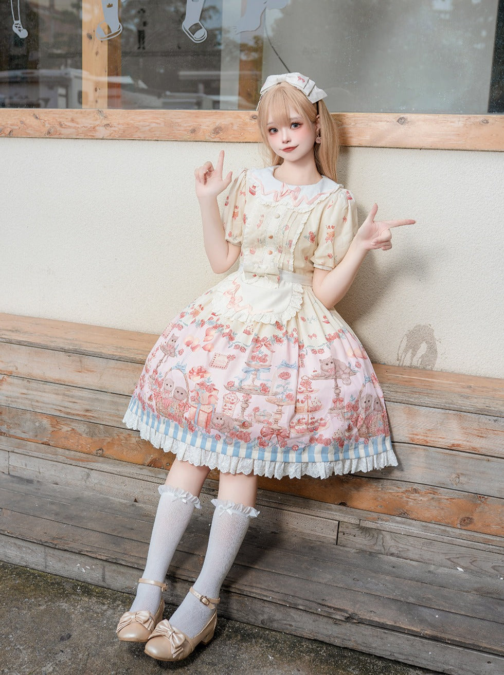 Apron Cute Ribbon Lolita + Dress + Design