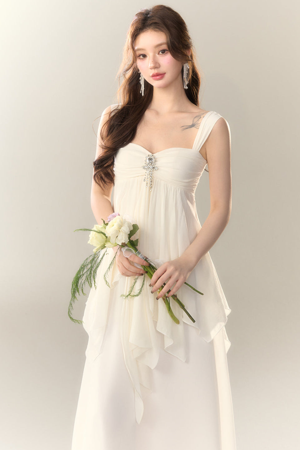 New Irregular Dress Coast Rhinestone Floating