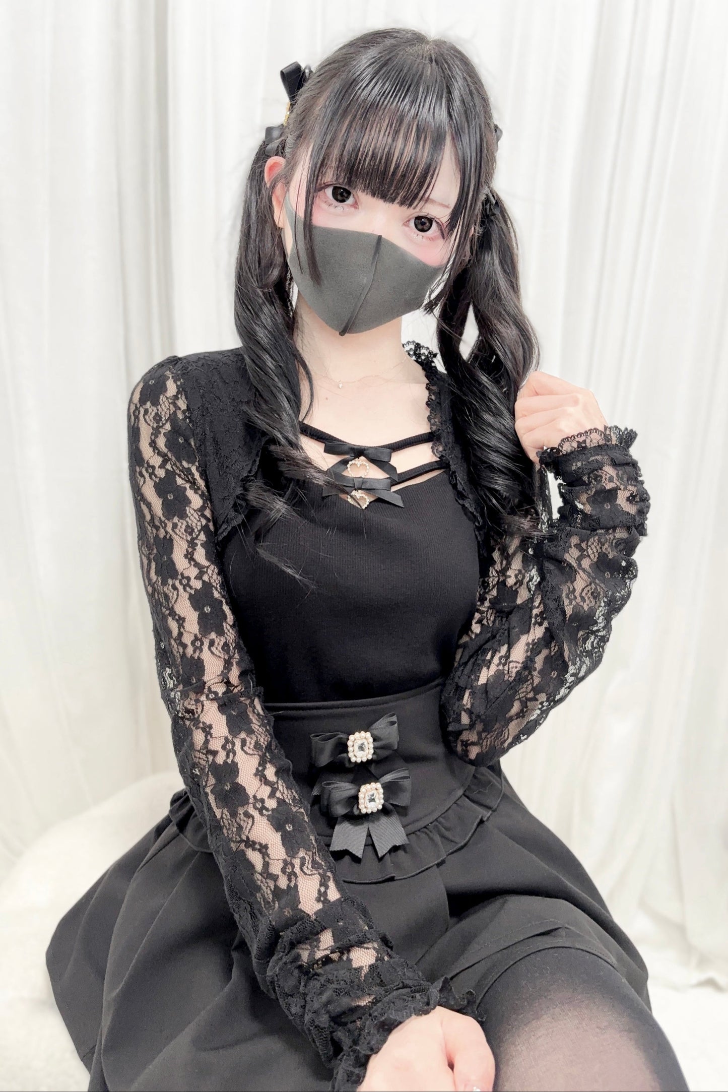 Lace Sheer Top Open Collar Reservations