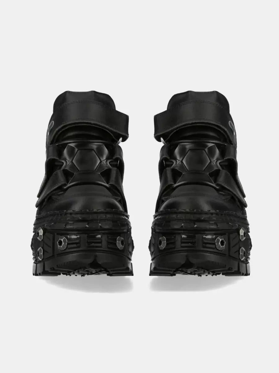 Schuhe Sohle Dark Tank Punk Leder Retro Stil Plattform