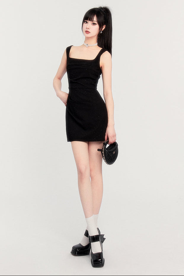 Halter French Square Dress Neck