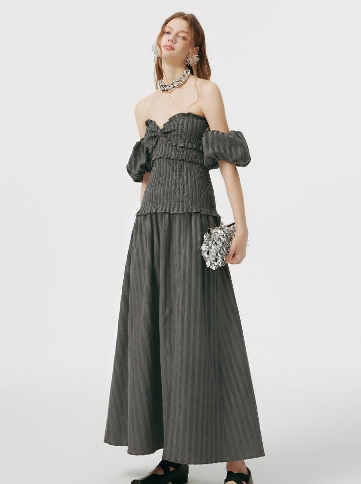 Top Long Tube Off-the-shoulder Dress