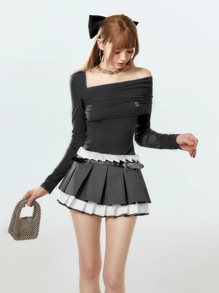 Asymmetrical Off-the-shoulder Top